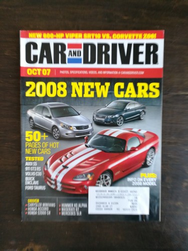 Car & Driver Magazine 2007 - The Complete Year - All 12 Issues - Picture 10 of 12