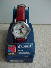 vintage new minnie mouse watch lorus quartz analog womens hong kong working cond