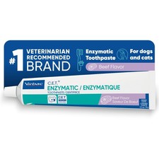 C.E.T. Enzymatic Toothpaste for Dogs and Cats, 2.5 Ounce Pack of 1 , Beef