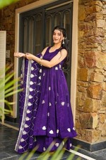 New Launch Faux Georgette Gown And Bottom With Dupatta For Festival Wear