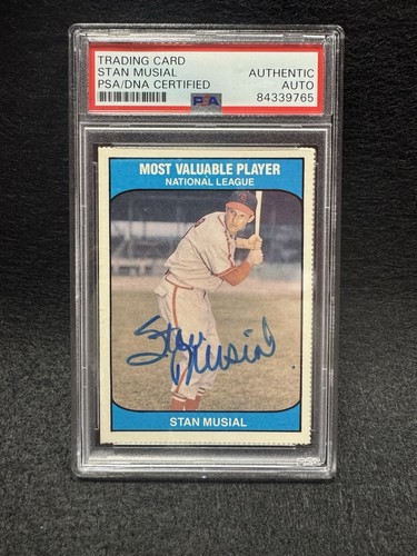 Signed 1985 TCMA Stan Musial MVP National League Card PSA Authentic - Picture 1 of 2