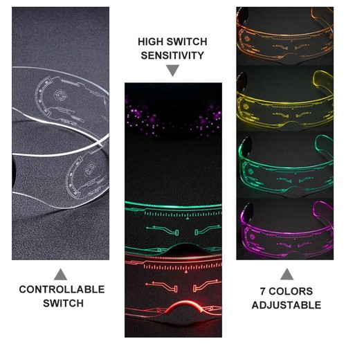 Leuchtbrille Partybrille Acrylbrille LED Party Deko - Bild 2 von 12