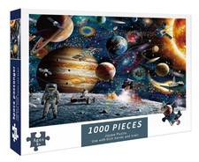 NEW SEALED 1000 Pc SPACE TRAVELER Jigsaw Puzzle Stars Solar System Educational