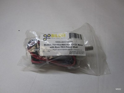 BILDA 5000-0002-4008 Modern Robotics/MATRIX 12DC Motor with 8mm REX Pinion Shaft