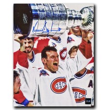 Vincent Damphousse Montreal Canadiens Autographed Stanley Cup 8x10 Photo NO TARI