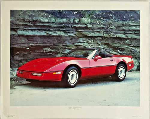 1987 Chevy Corvette Power Graphics Poster PG#423 16x20 Vintage