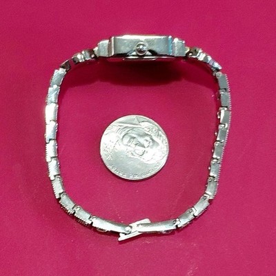 Swank Women's Diamond Accent Square Silver-Tone Quartz Analog Dress Watch