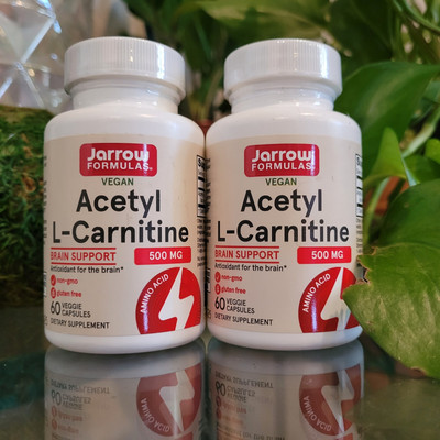 2 Jarrow Acetyl L-Carnitine 500 mg Brain Support Antioxidant Detox Amino Acid 60