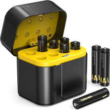 Rechargeable AAA Batteries with Charger, 8 Pack 1.5V 1300Mwh Higher Power Lithiu