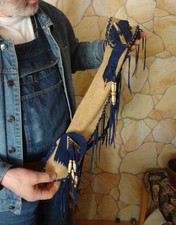 003 - Flötentaschen Leder Neu – Länge: ca. 57/56 cm Farbe: Gobi/Hellbraun