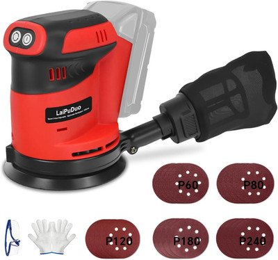 Cordless Random Orbital Sander for Milwaukee 18V Battery，5'' Electric Palm Sander