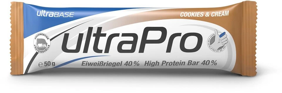 Ultra Sports ultraPro 40 %, 24 x 50 g Riegel, Cookies & Cream