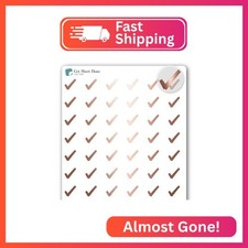 Check Icon Planner Sticker / 54 Gold Foiled Vinyl 1/2 / Check Mark Checkmark