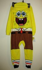 Kids SpongeBob SquarePants Zip-up Union Suit Size Lg 10-12 BRAND NEW W TAGS