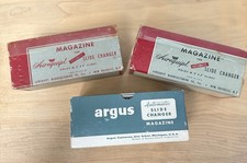 Vintage Set 2 AIREQUIPT 1 Argus Slide Tray Magazines Automatic Changer Read
