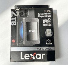 Lexar SL500 2TB Portable SSD USB 3.2 Gen 2x2 Magnetic Set Black External NEW 🆕