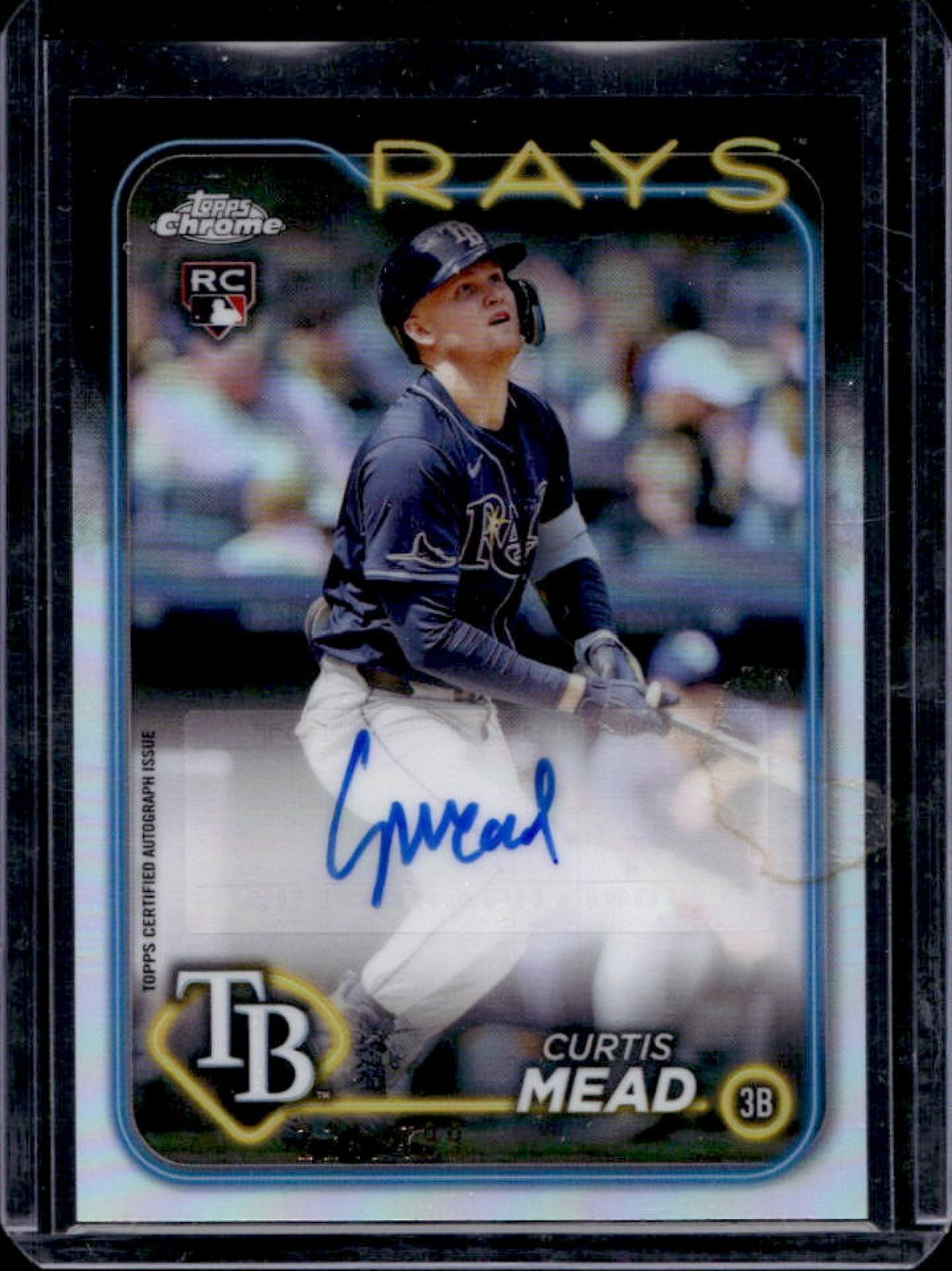 2024 Topps Chrome Update Curtis Mead Auto RC Refractor Rookie #/499 Rays