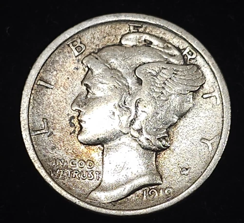 1919-s  Mercury Dime / Extra Fine