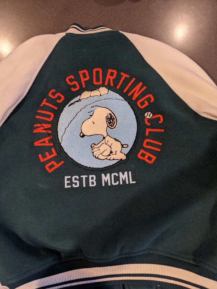 Zara Peanuts Snoopy Varsity Jacket Size Medium - Image 2 of 4