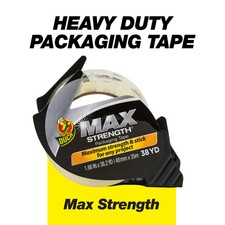 Duck Max Strength Clear Packaging Tape with Dispenser, 1.88 in. x 38.2 yd. 86236