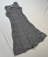 Vintage New York Designer 90s Polka Dot Bunny Dress S Rabbit Jr Poodle Style USA