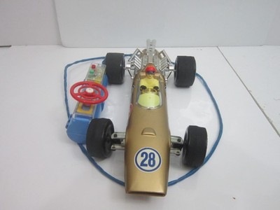 VTG 1960's Bandai Japan Tinplate Battery Operated Racing Car