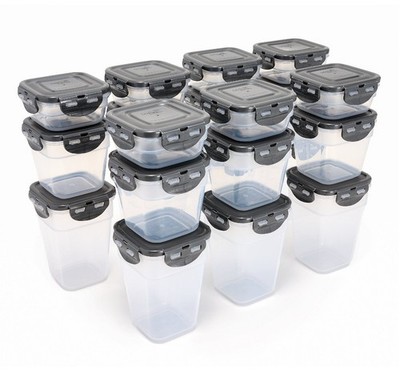 LocknLock 21-Piece Nesting Square Food Storage Set  K88044 SLATE