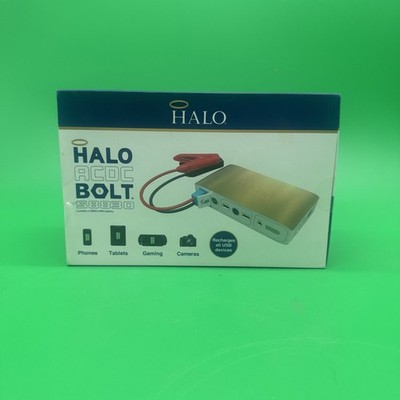 NEW Halo Bolt AC DC 58830 Car Jump Start, USB, LED Light, AC Outlet, Black 