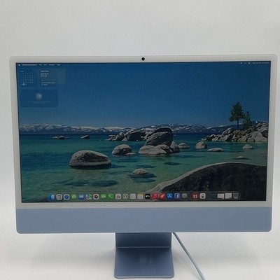2024 Apple iMac 24'' M4 8 Core 4.5GHz 16GB RAM 256GB SSD Blue MWUF3LL/A