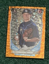 CAMERON VARGA 10/25 - 2014 BOWMAN DRAFT 1ST BOWMAN ORANGE ICE PARALLEL CARD DP57