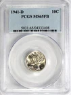 1941-D Mercury Dime PCGS MS 65 FB #GA6-08