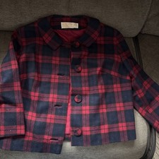 Pendleton Woolen Mills Vintage 1950's Plaid Virgin Wool Blazer Jacket 14