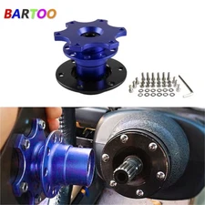 Steering Wheel Quick Release Car Aluminum 6 Hole  Snap off Hub Adapter Boss Kit 