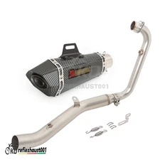 For Lifan KP-Mini 150 2015-2025 Full Exhaust System Front Pipe Muffler 51mm Tips