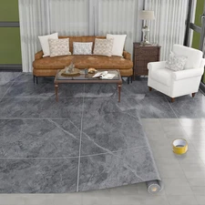 Vinyl Flooring Roll, Versatile Removable PET Leather-Like Floor Covering, Waterp