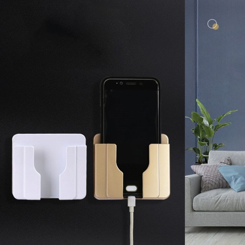 Wall-mounted Charging Rack Adhesive Phone Stand Mobile Bracket Media Organizer - Photo 7 sur 12