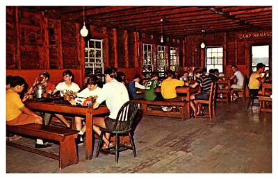 postcard scene of camper's favorite activity Camp Notre Dame N. H. A1760