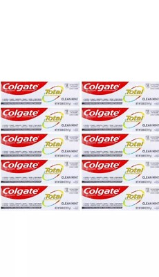 Colgate Total Toothpaste,Clean Mint, Travel Size 0.88 oz - Pack of 10 and A Gift