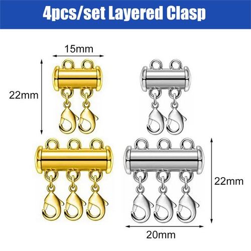 4PCS Multi Strand Necklace Detangler Untangling Layered Necklace Clasp Spacer - Picture 9 of 10