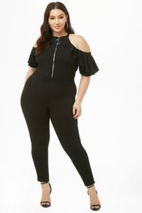 forever 21 plus size black jumpsuit