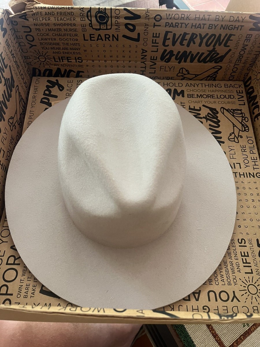 Gigi Pip Light Gray Wes Fedora Size 59 | eBay display picture 3