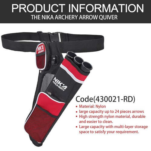 3 Tube Hip Quiver Archery Arrow Hold Bag Hunting Back Waist Side Straps Quiver - Picture 3 of 14
