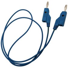 36-inch Blue Banana to Banana Test Lead, Stackable Plugs