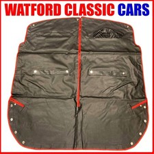 MGB Roadster , Full Tonneau cover ALL years NO HEADRESTS - RED Trim 