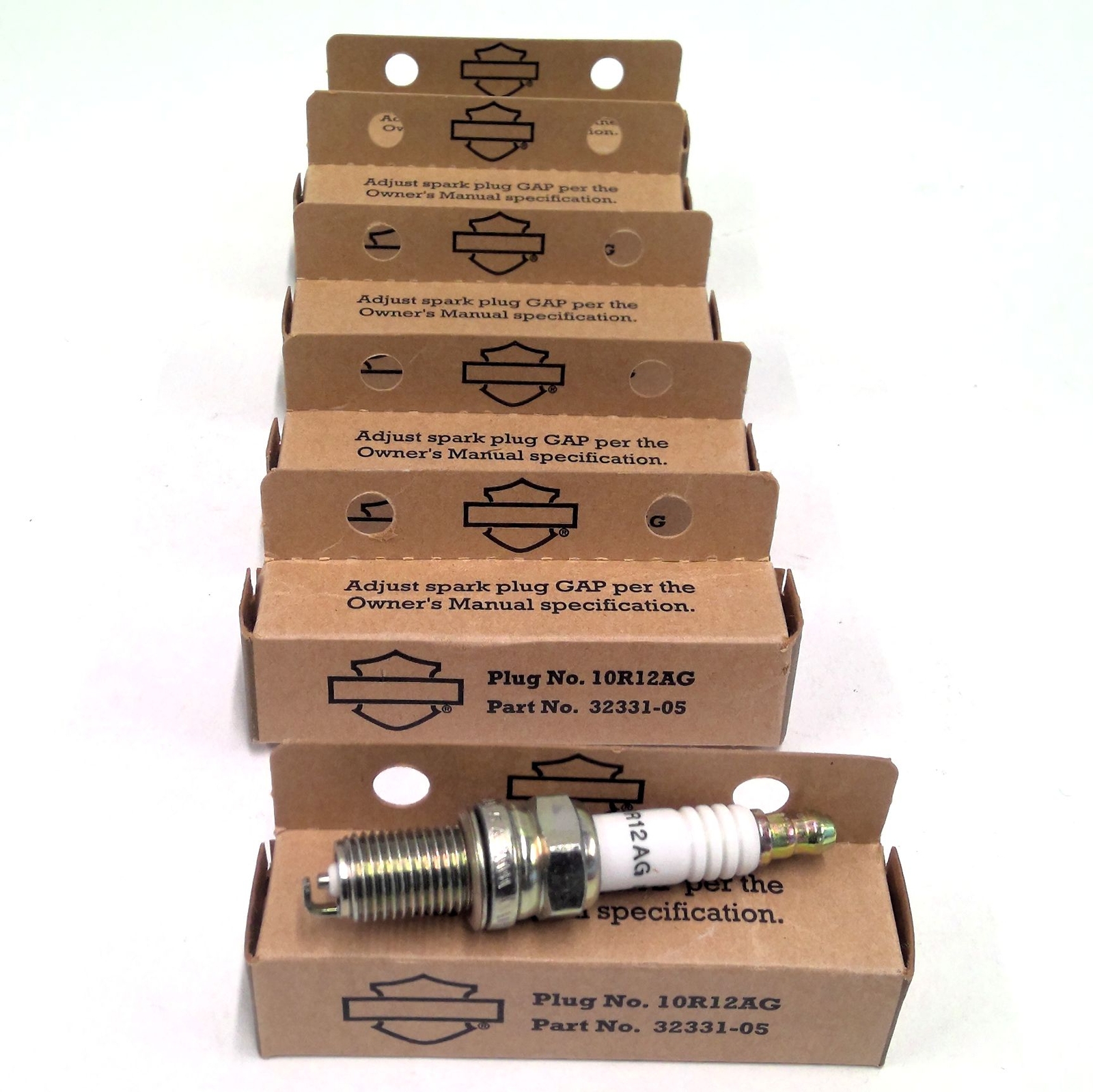 NOS Genuine Harley 6pc V-Rod Gold Spark Plugs 10R12AG 32331-05