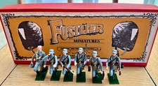 FUSILIER MINIATURES-WW2 SEZIONE MITRAGLIATRICE TEDESCA CARICA -54MM METALLO-Lotto 9H