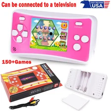 1x White Handheld Game Console 152 Built-in Classic Retro Games 2.5" LCD Screen