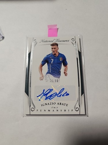 2018 Panini National Treasures Penmanship /99 Ignazio Abate #P-IAB Auto