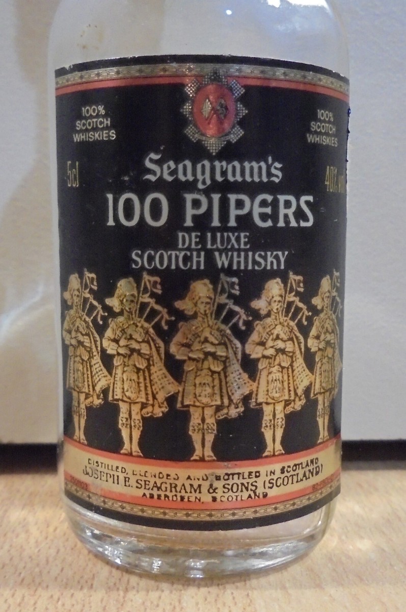 【希少1900mlボトル】【未開栓】古酒　Seagram's 100PIPERS SEAGRAMM'S 100 PIPERS SCOTCH WHISKY MINIATURE GLASS BOTTLE EMPTY