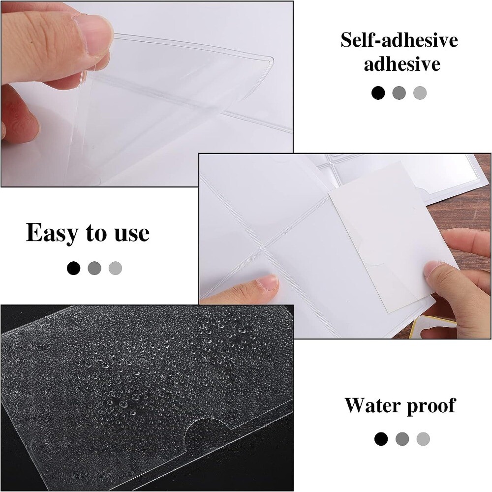 Clear Label Holders SelfAdhesive Shelf Tag 36PCS Pocket Holder